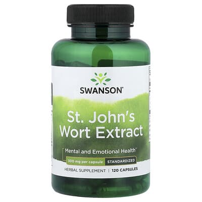Swanson Vitamins экстракт зверобоя, стандартизированный, 300 mg, 120 капсул