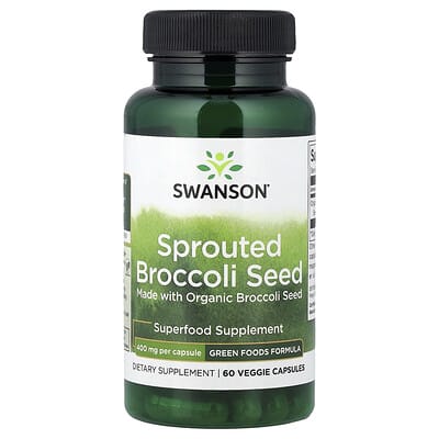 Семена пророщенного брокколи, 400 mg, 60 вегетарианских капсул