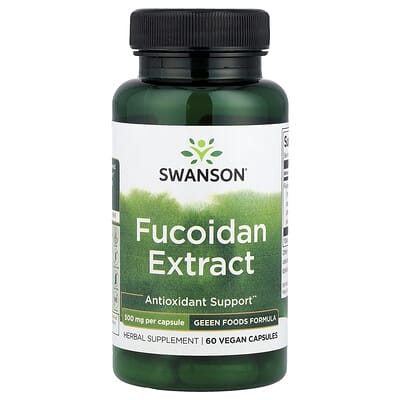 Экстракт Fucoidan Swanson Vitamins, 500 mg, 60 веганских капсул