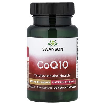 CoQ10, 200 mg, 30 веганских капсул