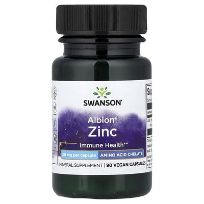 Albion Zinc, 30 mg, 90 веганских капсул