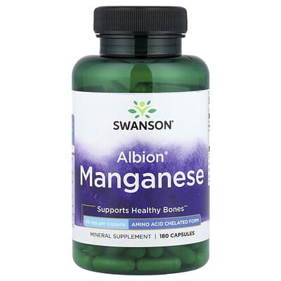 Swanson Vitamins Albion® Manganese 40 mg 180 капсул