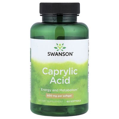 Caprylic Acid, 600 mg, 60 мягких капсул