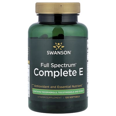 Витамин E Swanson Vitamins Full Spectrum® Complete E, 120 Softgels