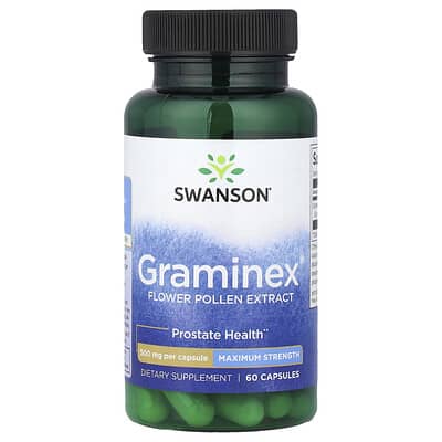 Graminex® экстракт цветочной пыльцы, максимальная концентрация, 500 mg, 60 капсул