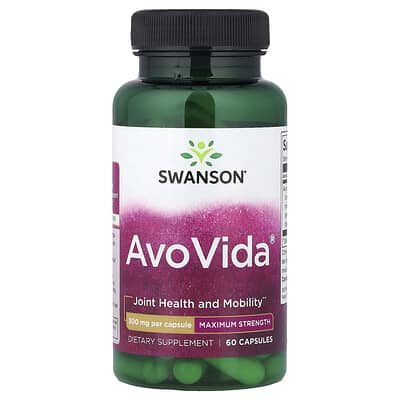 Swanson Vitamins AvoVida®, максимальная сила, 300 mg, 60 капсул
