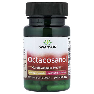 Swanson Vitamins Octacosanol, 20 mg, 30 капсул