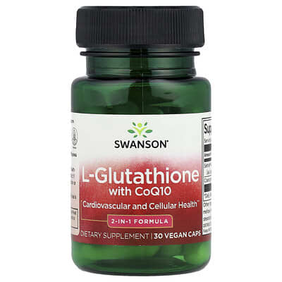 L-Glutathione с CoQ10, 30 веганских капсул