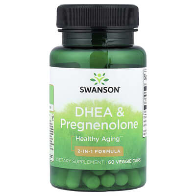 DHEA & Pregnenolone, 60 вегетарианских капсул