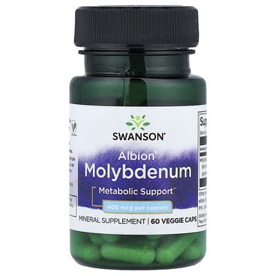 Swanson Vitamins молибден Albion®, 400 mcg, 60 капсул