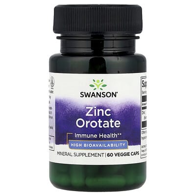 Zinc Orotate, 60 вегетарианских капсул (10 mg на капсулу)