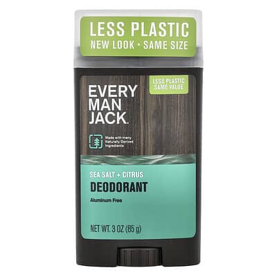 Deodorant, Aluminum Free, Sea Salt + Citrus, 3 oz (85 g)