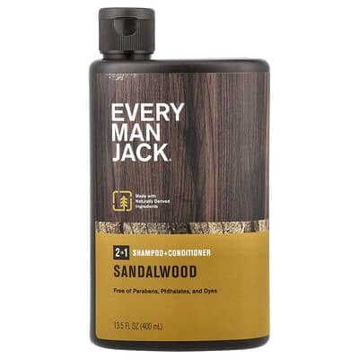 Every Man Jack шампунь и кондиционер 2-в-1 Sandalwood 13.5 fl oz (400 ml)