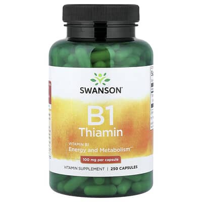 Swanson Vitamins Витамин B1 Тиамин, 100 mg, 250 капсул
