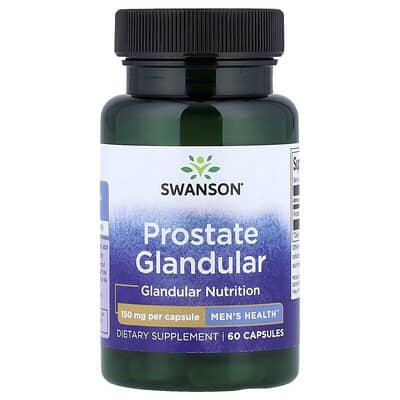 Swanson Vitamins Prostate Glandular, 150 mg, 60 капсул