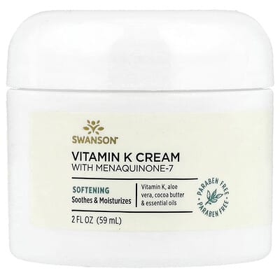 Крем с витамином K и Menaquinone-7, 2 fl oz (59 ml)