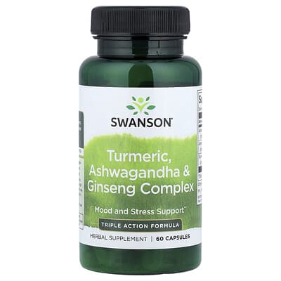 Turmeric, Ashwagandha & Ginseng Complex, 60 Capsules