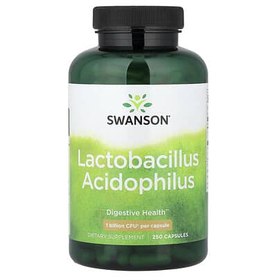 Lactobacillus Acidophilus Swanson Vitamins, 1 Billion CFU, 250 капсул