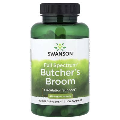 Full Spectrum® Butcher's Broom, 470 mg, 100 Vegan Capsules