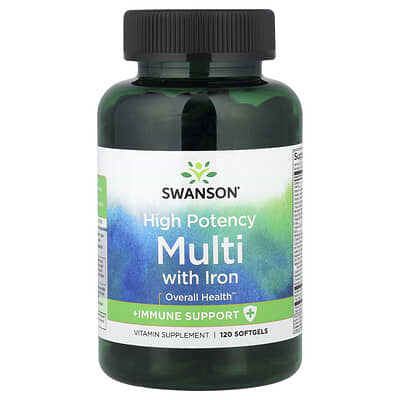 Multi With Iron, High Potency, 120 Softgels