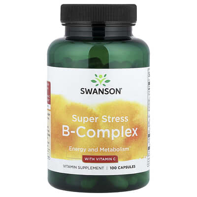 Super Stress B-Complex с витамином C, 100 капсул