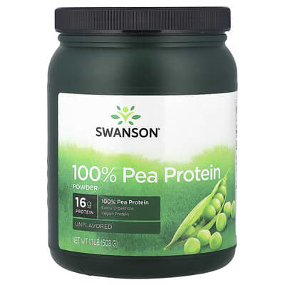 100% гороховый протеиновый порошок, без вкуса, 1.1 lb (503 g)
