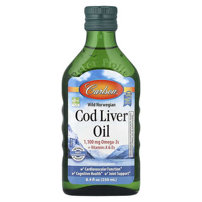 Wild Norwegian Cod Liver Oil рыбий жир, 250 ml