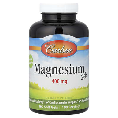 Магний в гелях, 400 mg, 100 мягких капсул