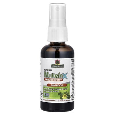 Natural Mullein-X® Throat Spray, 2 fl oz (60 ml)