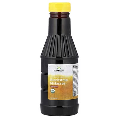 Органическая черная патока Swanson Vitamins, без серы, 16 fl oz (473 ml)