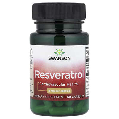 Swanson Vitamins Ресвератрол, 5 mg, 60 капсул