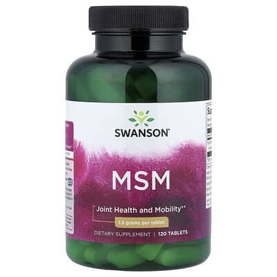 Swanson Vitamins MSM, 1,500 mg, 120 таблеток