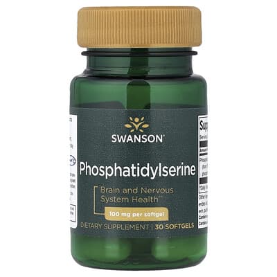 Swanson Vitamins Phosphatidylserine, 100 mg, 30 мягких капсул