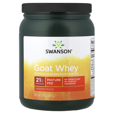 Swanson Vitamins концентрат протеина из козьего сыворотки, несо sweetened, 14 oz (397 g)