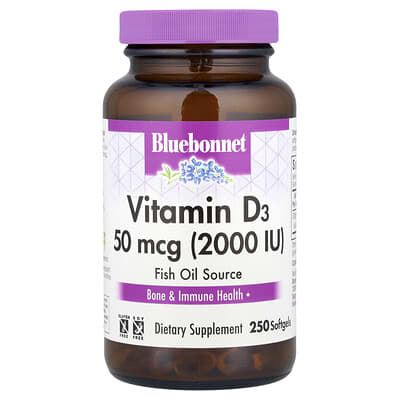 Vitamin D3, 50 mcg (2,000 IU), 250 Softgels