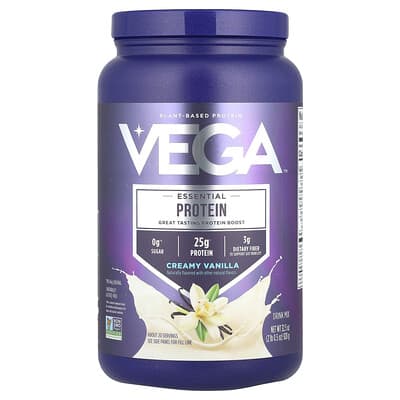 Essential Plant-Based Protein, Creamy Vanilla, 2 lb 0.5 oz (920 g)