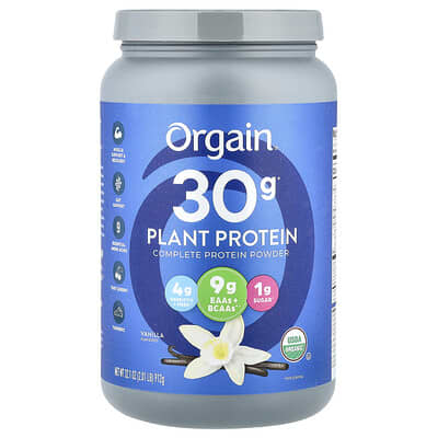 Complete Plant Protein Powder, Vanilla, 2.01 lb (912 g)