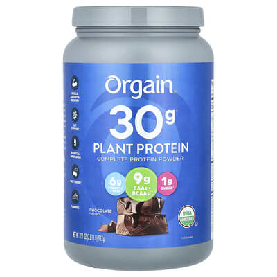 Plant  Protein, Complete Protein Powder, Chocolate, 2.01 lb (912 g)