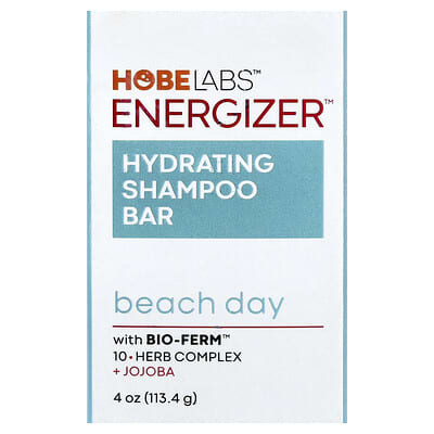 Шампунь-гель Energizer™, Hydrating Shampoo Bar, Beach Day, 4 oz (113.4 g)