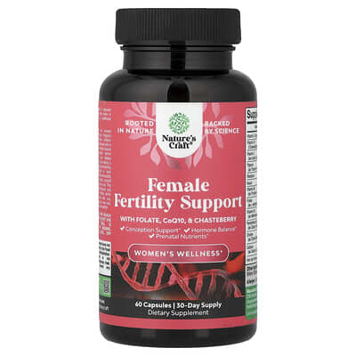 Nature's Craft Женский Wellness, Female Fertility Support, 60 Capsules
