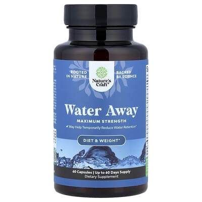 Water Away, Maximum Strength, 60 капсул