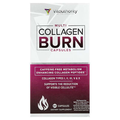 Мультиколлаген Vitauthority Multi Collagen Burn, 60 капсул