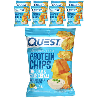 Original Style Protein Chips, Cheddar & Sour Cream, 8 пакетов, 1.1 oz (32 g) каждый