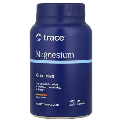 Жевательные витамины Trace Magnesium, Peach, 120 шт (84 mg per Gummy)