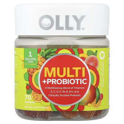 Multi + Probiotic Gummies, Tropical Twist, 70 Gummies