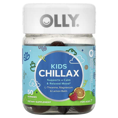 OLLY Kids Chillax жевательные мармеладки для детей 7+, Sunny Sherbet, 50 штук