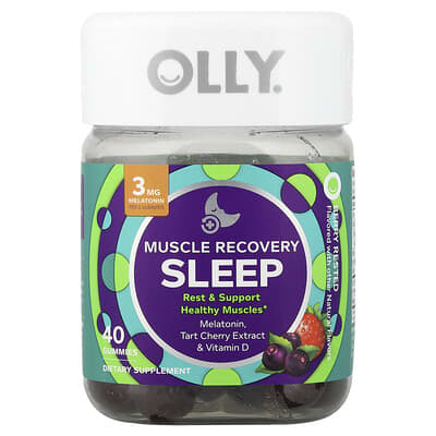 Желейные витамины для восстановления мышц и сна, Berry Rested, 40 шт