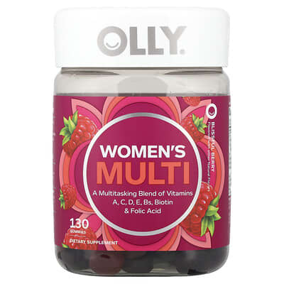 Женские витамины OLLY Blissful Berry, 130 жевательных таблеток