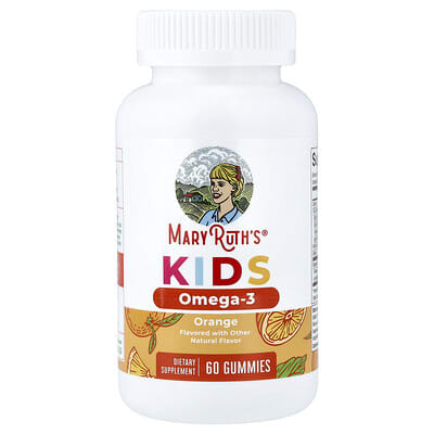 Детские жевательные витамины MaryRuth's Omega-3, Orange, 60 шт