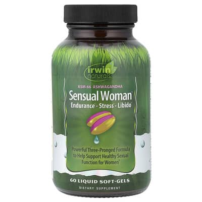 Irwin Naturals Sensual Women™, выносливость, стресс, либидо, 60 мягких гелевых капсул